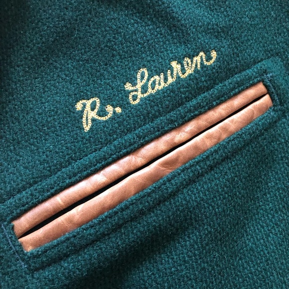 NWT Polo Ralph Lauren Leather Wool Letterman Tiger Logo Varsity Jacket Size S - Picture 9 of 16